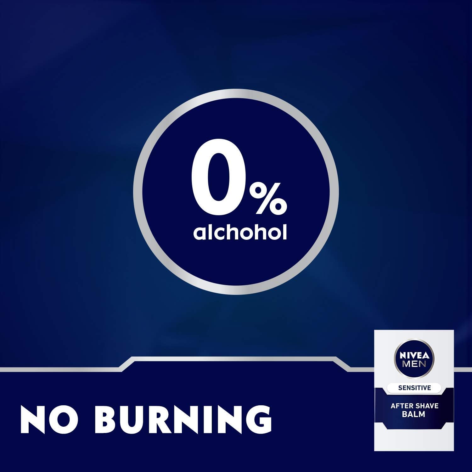 NIVEA Men Sensitive Post Shave Balm, 100 ml, Clear/Clear, 100 ml (Pack of 1) - Image 5