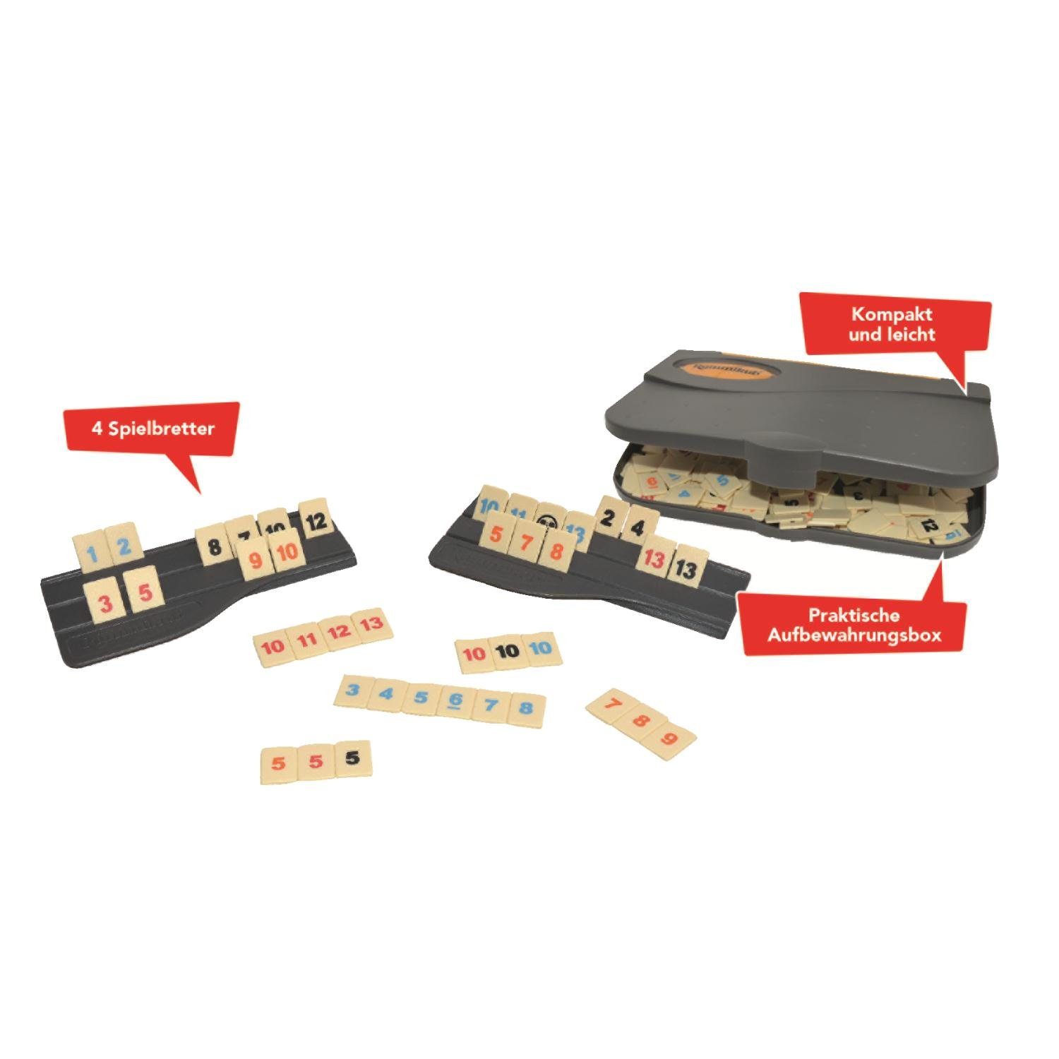 Jumbo Spiele Original Rummikub Kompakt-Spiel - der Spieleklassiker als Reise-Edition - Gesellschaftsspiel für die ganze Familie, JUM03942 3