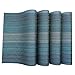 KOKAKO Placemats Washable Dining Table Place Mats PVC Kitchen Table Mats,Set of 4(Blue-Green)