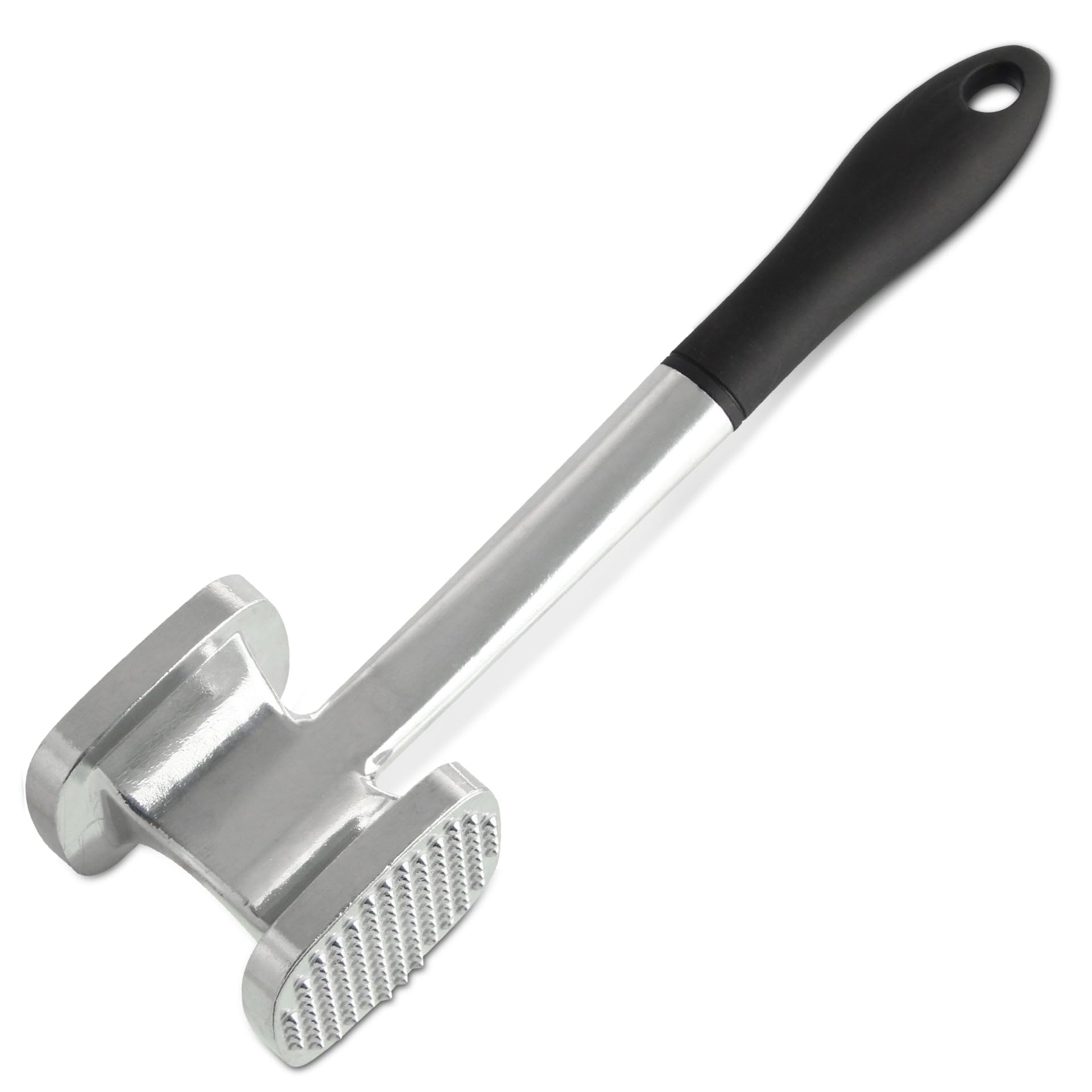Fackelmann Meat Tenderiser of Plastic/Aluminium, Black/Silver, 4.3 x 2.9-Inch