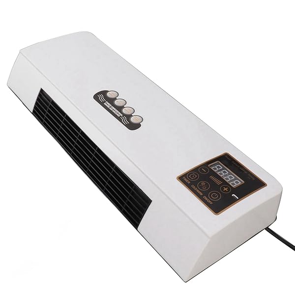 SEMME WALL MOUNT AIR HEATER, DUAL USE WIND AND HEATING FOR BEDROOM AND LIVING ROOM, US PLUG 110V, MINI AIR HEATER FOR EFFICIENT TEMPERATURE CONTROL (WITH PRINT)