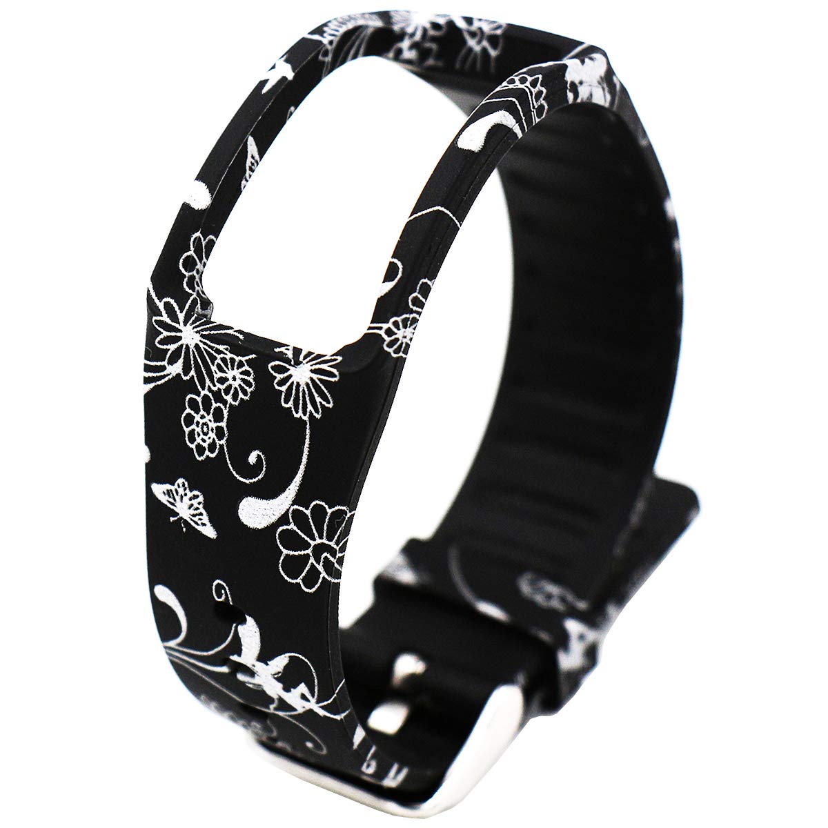 Eletespt Wireless Replacement Band Strap for Samsung Galaxy Gear Fit R350 Smartwatch Bracelet Accessories Bands (Silver Grass)