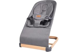DrBash Baby Bouncer Seat for Newborn, 3 Level Adjustable Recline Infant Rocker Chair Lightweight, Portable & Foldable Baby Lo