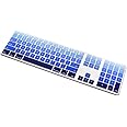 ProElife® Silicone Full Size Ultra Thin Keyboard Cover Skin for Apple iMac Keyboard with Numeric Keypad Wired USB MB110LL/B-A1243 (Blue)
