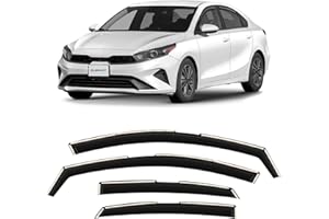 CLIM ART in-Channel Incredibly Durable Rain Guards for Kia Forte 2019-2024, Original Window Deflectors, Vent Window Visors, V