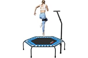 leikefitness Professional Gym Workout 50" Fitness Trampoline Cardio Trainer Exercise Rebounder