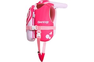 Owntop Toddler Swim Vest Kids Float Jacket Swimming Aid for Children 20-30-40-50 lbs with Adjustable Safety Straps Age 1-6 Ye