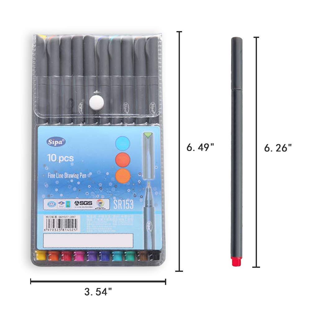 LoveInUSA 20-Count Fineliner Color Pen Set, 0.38mm Fine Line Drawing Pen