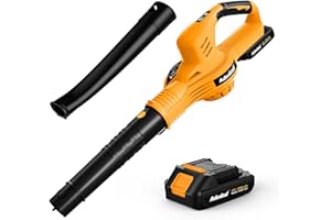 ADEDAD Cordless Leaf Blower with Battery and Charger 20V Lightweight Small Electric Leaf Blower 150MPH for Lawn Care,Patio, Garden, House, Depot (1 Battery)