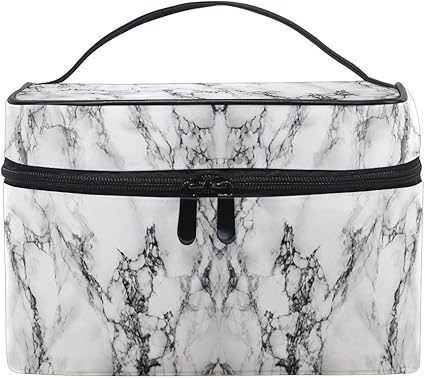 large makeup bag with compartments