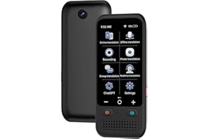 TILIBRA Translator Device, Real-Time Language Translator in 138 Languages, Pocket Translator with Voice, Text, Offline, and Photo Translation w/ChatGPT Integration, for Business and Travel