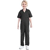 TopTie Boy's Coverall Child's Mechanic Halloween Costume Jumpsuit Short Sleeve