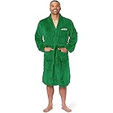 Northwest NFL New York Jets Retro Adult Unisex Silk Touch Bathrobe, Large/X-Large, Green, Officially Licensed Loungewear, Soft Plush Polyester
