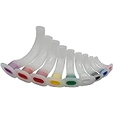 Guedel Style Oropharyngeal Oral Airway Kit 9 Pack, EMT Supplies, EMS Supplies, Airway Assist Device, Sizes 4-12, 40mm-120mm, 