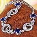 EleQueen 925 Sterling Silver Round CZ Moon Star Link Bracelet Chain for Women, 6.9