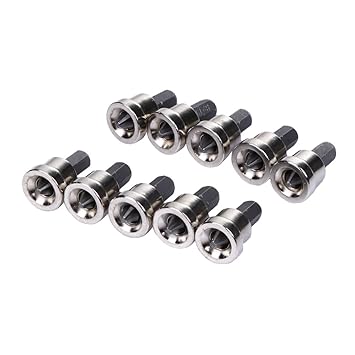 Generic 6mm : HOT 10pcs Depth Stop Plasterboard Screws Locating Screwdriver Bits PH2 Hex Shank Drywall Dimpler Bits Drilling Bits Set