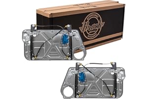 Brock Replacement Driver and Passenger Front Power Window Lift Regulators with Interior Door Panels Compatible with 1998-2010 New Beetle 1C0837655C 1C0837656C