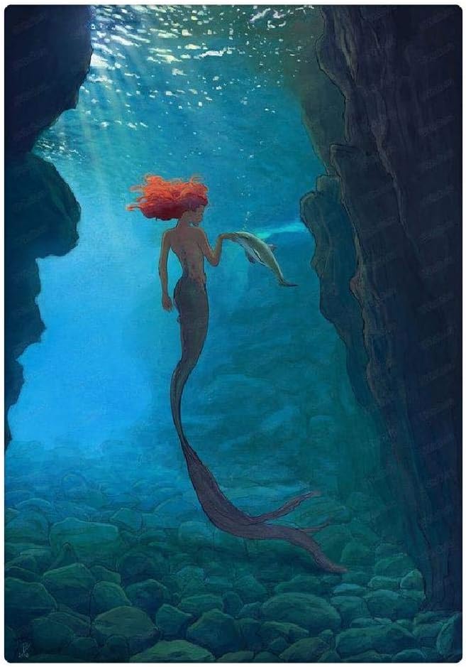 TWYYDP Puzzle 500 Piece for Adult Water Droplet Mermaid Home Decor Paintings, Posters