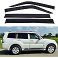 AceRide Window Visors for 2006-2021 Mitsubishi Montero，Rain Guards Sun Shields Window Deflector，Tape-On Style，4PCS