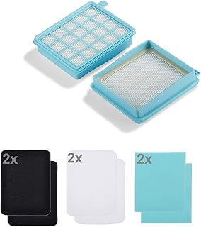 2x Supremery Filter komp. zu Philips FC8058/01 für Philips PowerPro Active und PowerPro Compact Staubsauger wie FC8477/91 Ersatzfilter Filterset Staubsaugerfilter