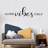 SEATUNE Office Quotes Wall Decals - Inspirational Positive Motivational Wall Stickers - School Classroom Workplace Home Vinyl Art Wall Decor - Good Vibes Only 25
