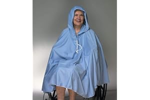 Skil-Care Shower Poncho – Launderable, Hooded/Non-Hooded, Long/Short, Provides Modesty & Warmth for Bathing and Showering