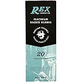 Rex Supply Co., 100 Double Edge Safety Razor Blades, Platinum Coated, Made in the Czech Republic