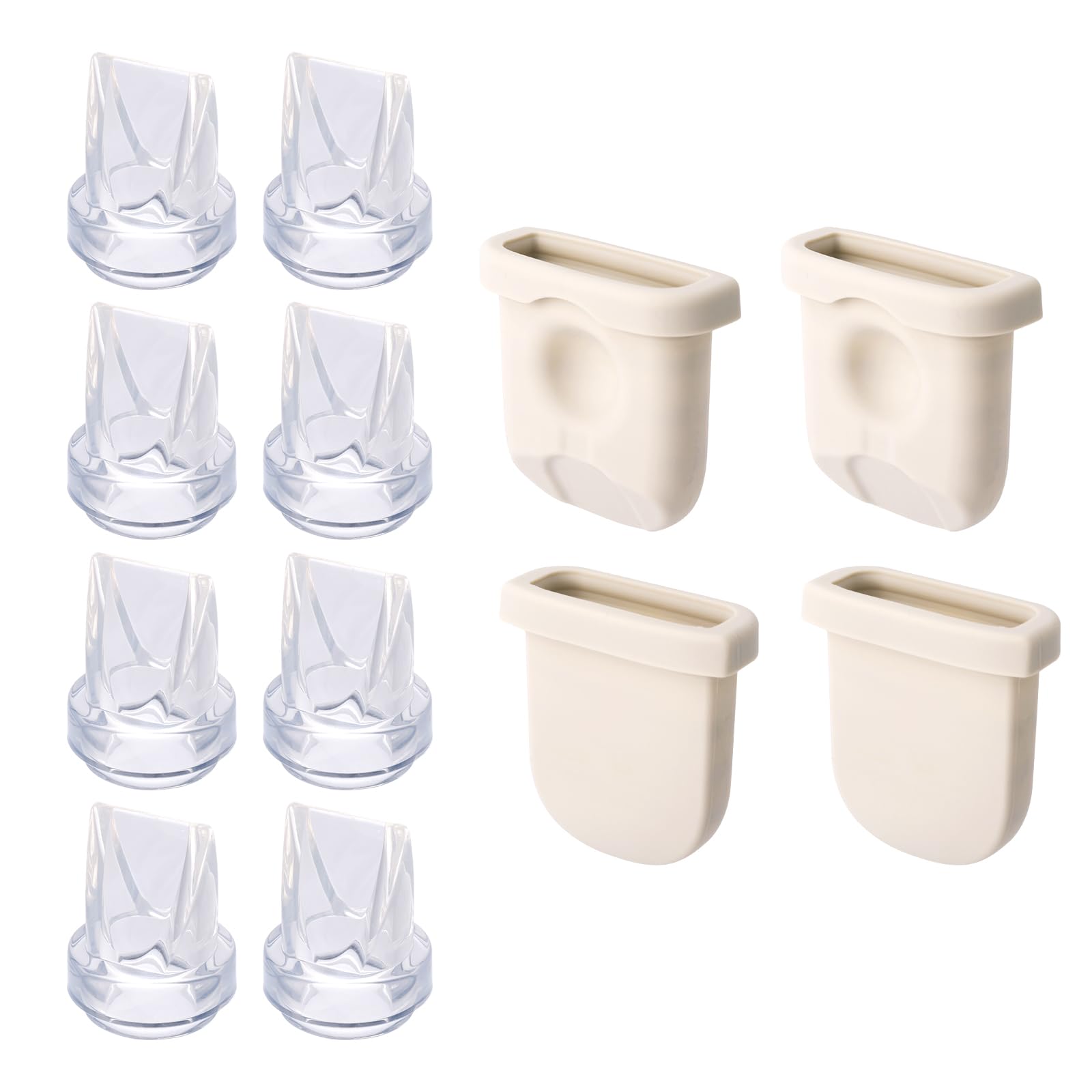 6pcs Breast Pump Parts for eufy, Silicone Diaphragms & Duckbill Valves Wearable Breast Pump Replacement Accessories Compatible with eufy S1 Pro/S1/E10/E20
