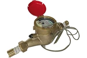 DAE MJ-75R Non Lead Hot Water Meter, 3/4" NPT Couplings, Pulse Output, Gallon