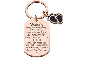 STVK Mommy to Be Keychain Gift-Stocking Stuffers for Women White Elephant Gift for Mom New Mom Gifts for Her Pregnancy Baby Announcement Gifts for Female Pregnant Gifts for First Time Mom Mothers Day Gifts