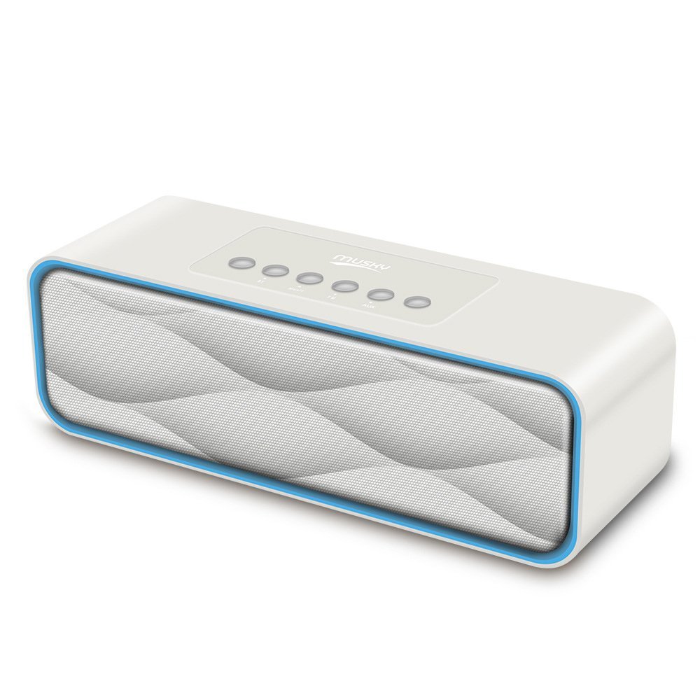 Portable Wireless Bluetooth Speakers,XPLUS All-in-1 Portable HIFI V4.0 Wireless Bluetooth Speakers,Hands-Free Speakerphone with Mic,Support TF Card for Smartphones and All Audio Enabled Devices (White)