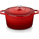 vancasso Enameled Cast Iron Dutch Oven, 7.5 QT Dutch Oven Pot with Lid,Round Enamel Dutch Oven for Bread Baking, Non Stick En