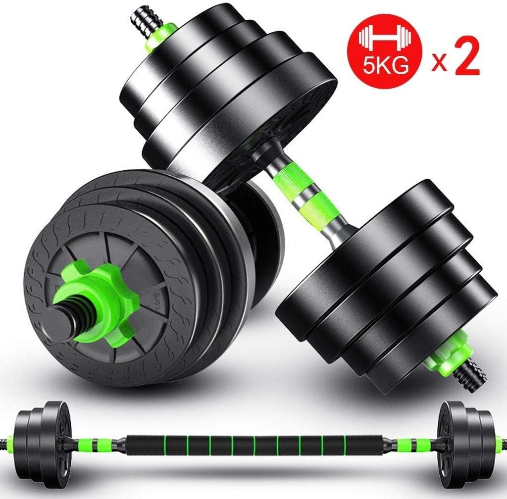 Taorong 10/15/20 Kg Dumbbell Men's Adjustable Dumbbell Weight Set Home Gym Dumbells Barbell Set Combination Fitness Equipment for Body Building (Size : 5kg2)