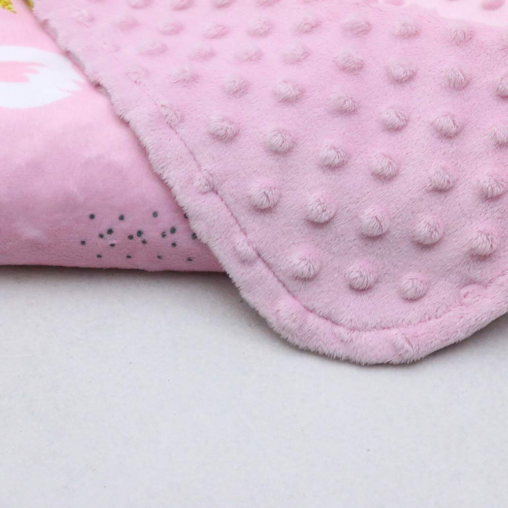 Baby Products Kids Kraze Baby Girls Blanket Reversible Polyester Mink