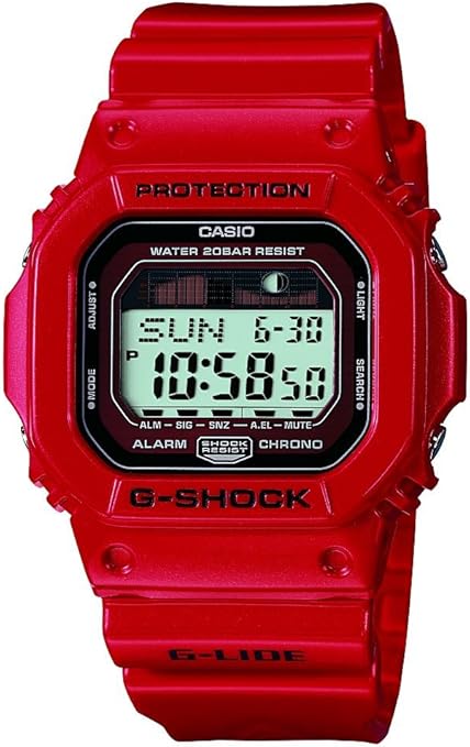 g shock square red