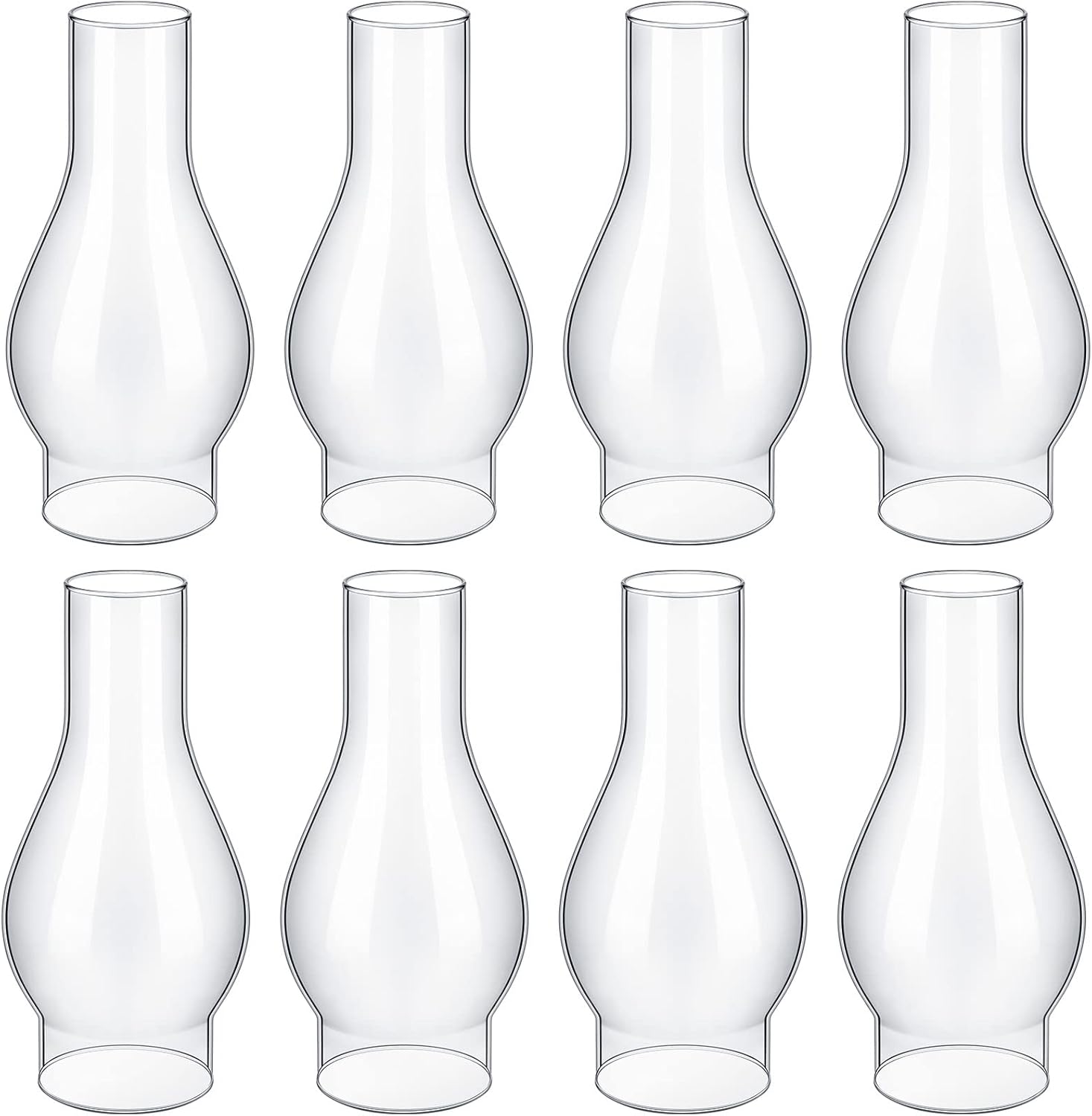 Oil Lamps & Accessories - 8 Pieces Oil Lamp Chimney 2