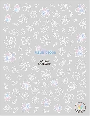 Amazon シフォンフラワーネイルシール Ca 053 花柄ネイル フルール 春ネイル チーク 手描き風 ネイルタウン シール ステッカー 通販