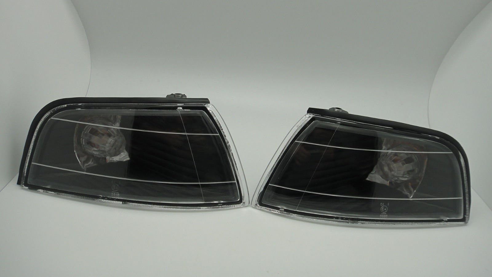 (2) Crystal Black Corner Lights Lamps Fits Lancer Evo 5 6 98-00 EMARK