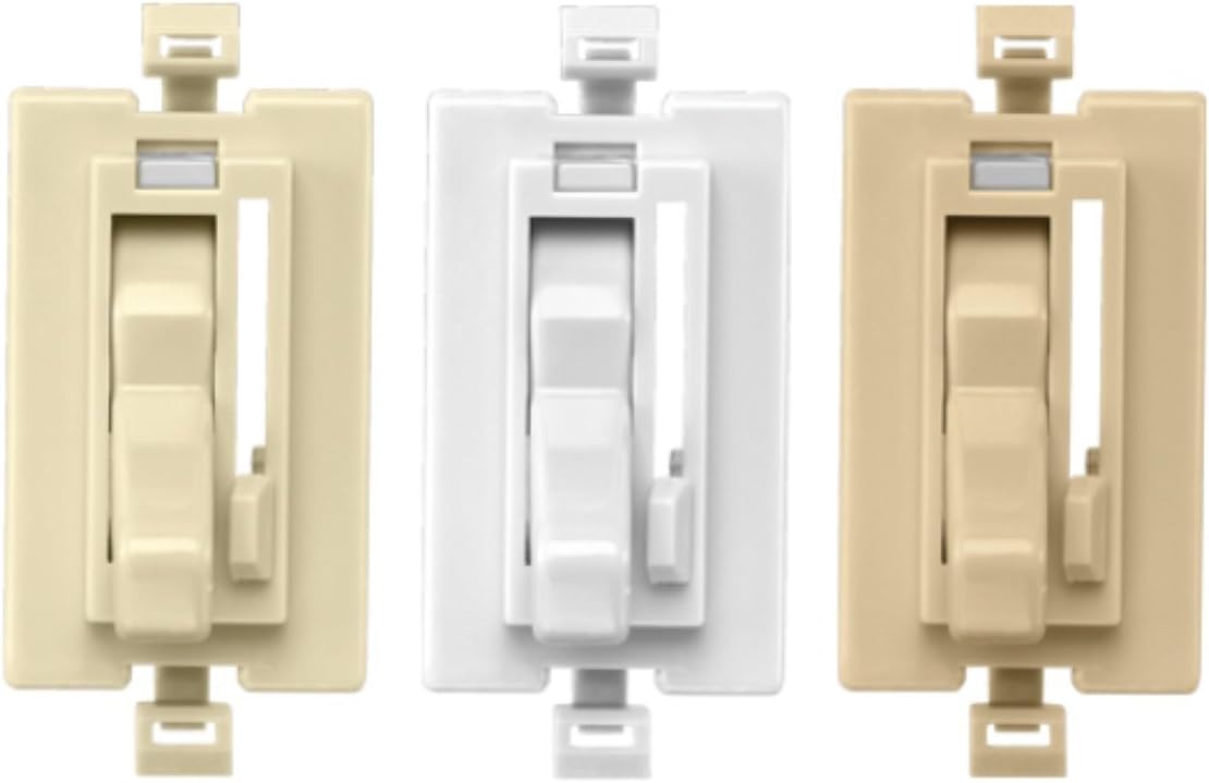 EATON Wiring Controls TAL06P-C2 Toggle Dimmer 120V with Color Change Kit, Light Almond, White, Ivory