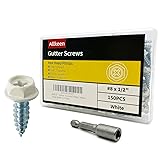 Allkeen Self-Tapping Gutter Screws White Painted