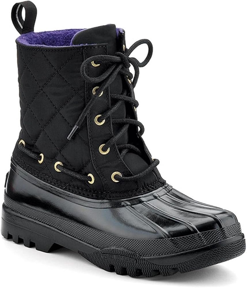 black sperry rain boots