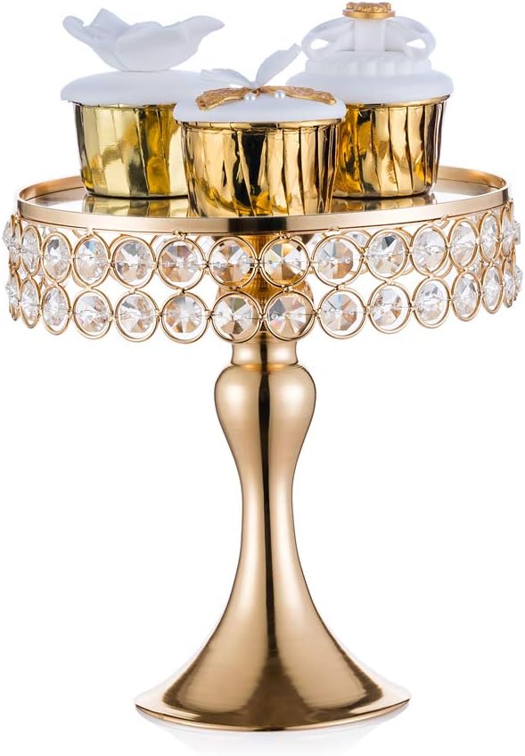 Wedding Metal Cake Display Stand with Mirror Top Plate 8