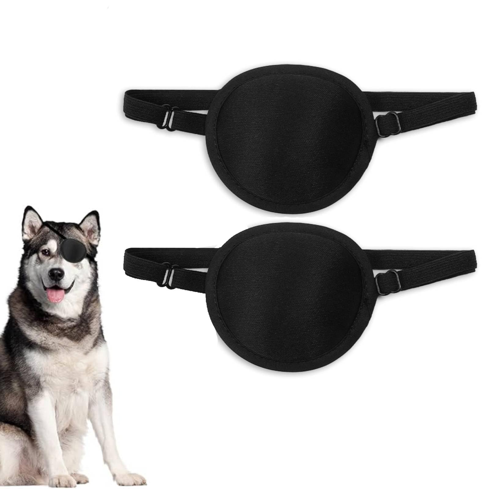 Photo 1 of KPPTYTY Dog Eye Patch, Adjustable Soft Dog Eye Patch, Eye Covering for Dogs After Surgery Wounds, Pack of 2