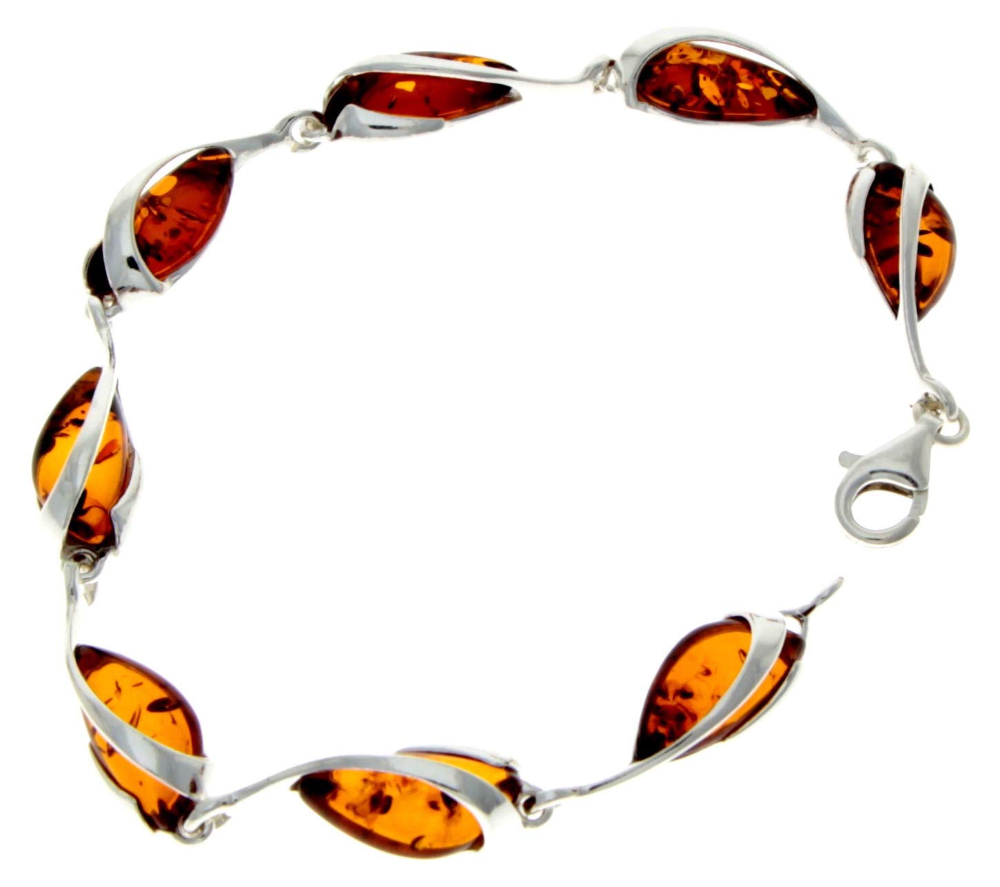 Beautiful Designer 925 Sterling Silver Bracelet set with Baltic Amber - GL501 โ image 1