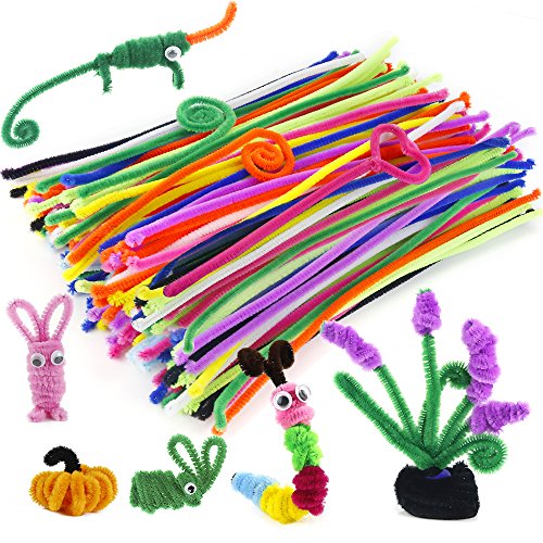 Caydo Pipe Cleaners Chenille Stem, Assorted Colors, 200 Piece