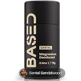 BASED Performance Deodorant For Men, All Day Odor Protection, Aluminum Free with Magnesium, Beeswax &amp; Shea Butter, Paraben-Free, Naturally-Derived Santal Sandalwood Scent