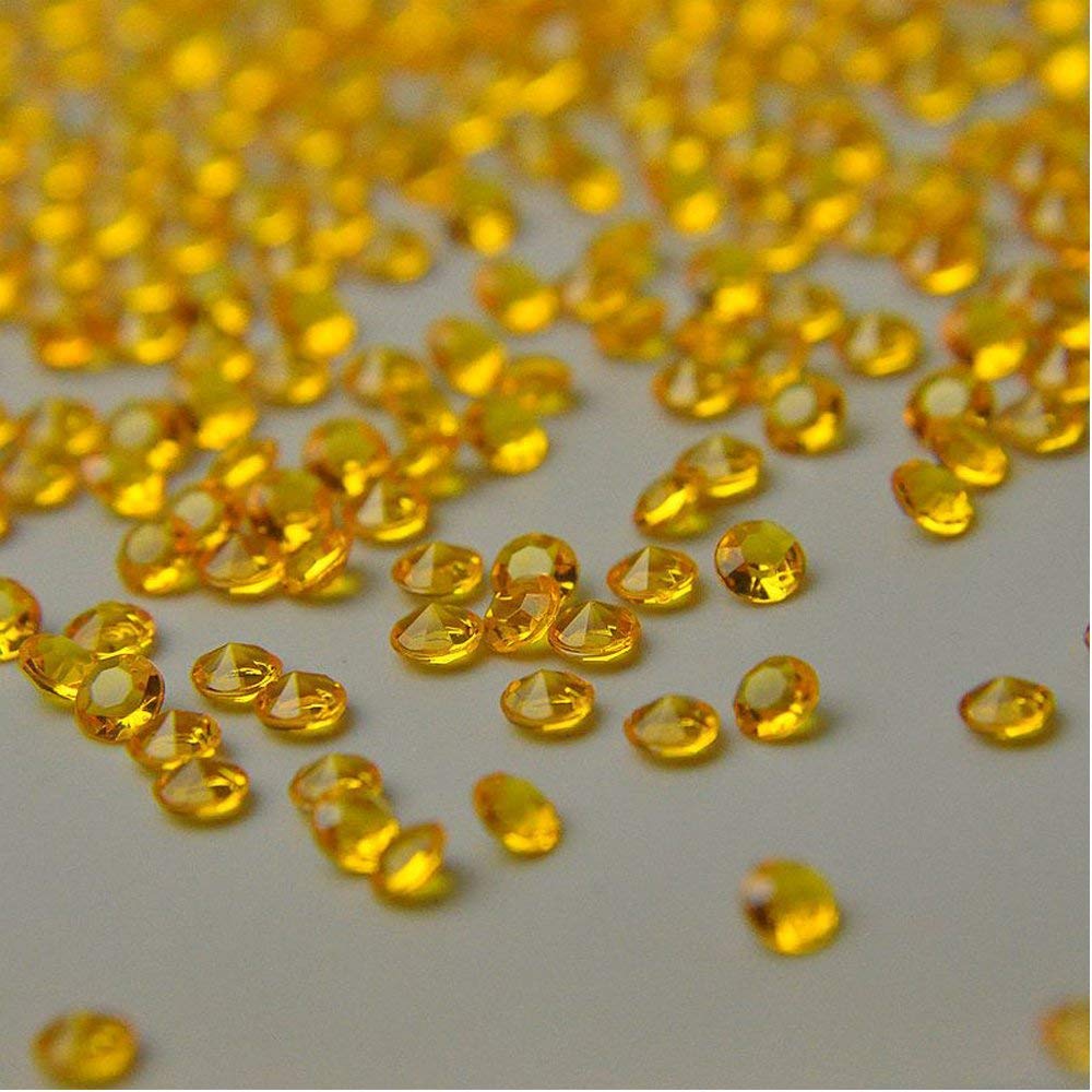 Jane Shop Acrylic Diamonds, 4.5mm Acrylic Color Faux Round Crystals Treasure Gems Tabletop Confetti Crystals for Table Confetti, Table Scatters, Vase Fillers, Party Decoration (2000 pcs Gold)