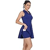 Cute Golf Tennis Dress Workout Athletic Dresses for Women with Shorts Pockets 2 Piece Sets Outfits Summer Clothes
