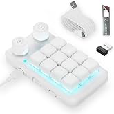 12-Key Macro Pad Programmable Mini Mechanical RGB OSU Knob Wireless Type-C | 12-key programmable macro pad, one-handed, RGB backlit, OSU knob, wireless &amp; Type-C, software included