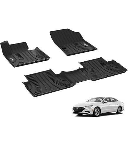 Black Carpet Floor Mats For 2015-2019 Hyundai Sonata - 4-Piece Set Direct Fit C1F14-AC000